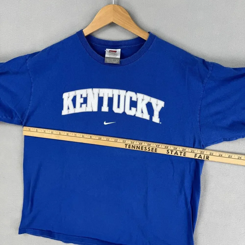 Kentucky Wildcats Shirt Mens Large Blue NCAA Basketball Nike Team Graphic Tee
